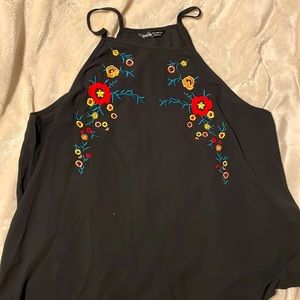Medium embroidered tank top